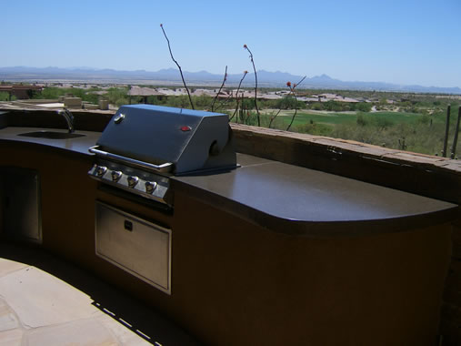 Concrete counter for outside grill (second view)